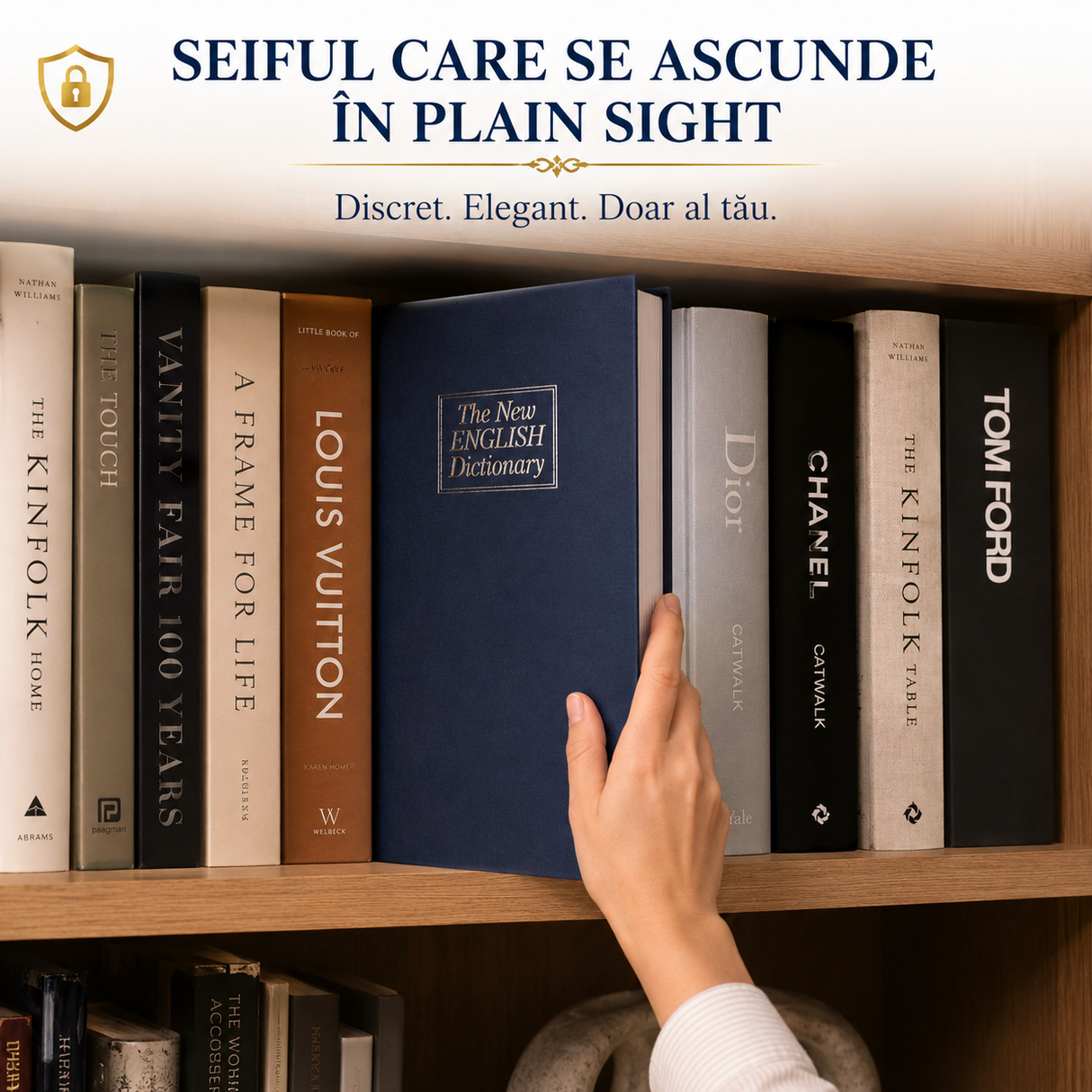 Seif Tip Carte cu Inchidere Cifru – Protectie Discreta pentru Obiecte de Valoare