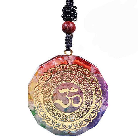 Handmade Orgonite Pendant for Chakra Cleansing and Activation with Bio-ionized Crystals
