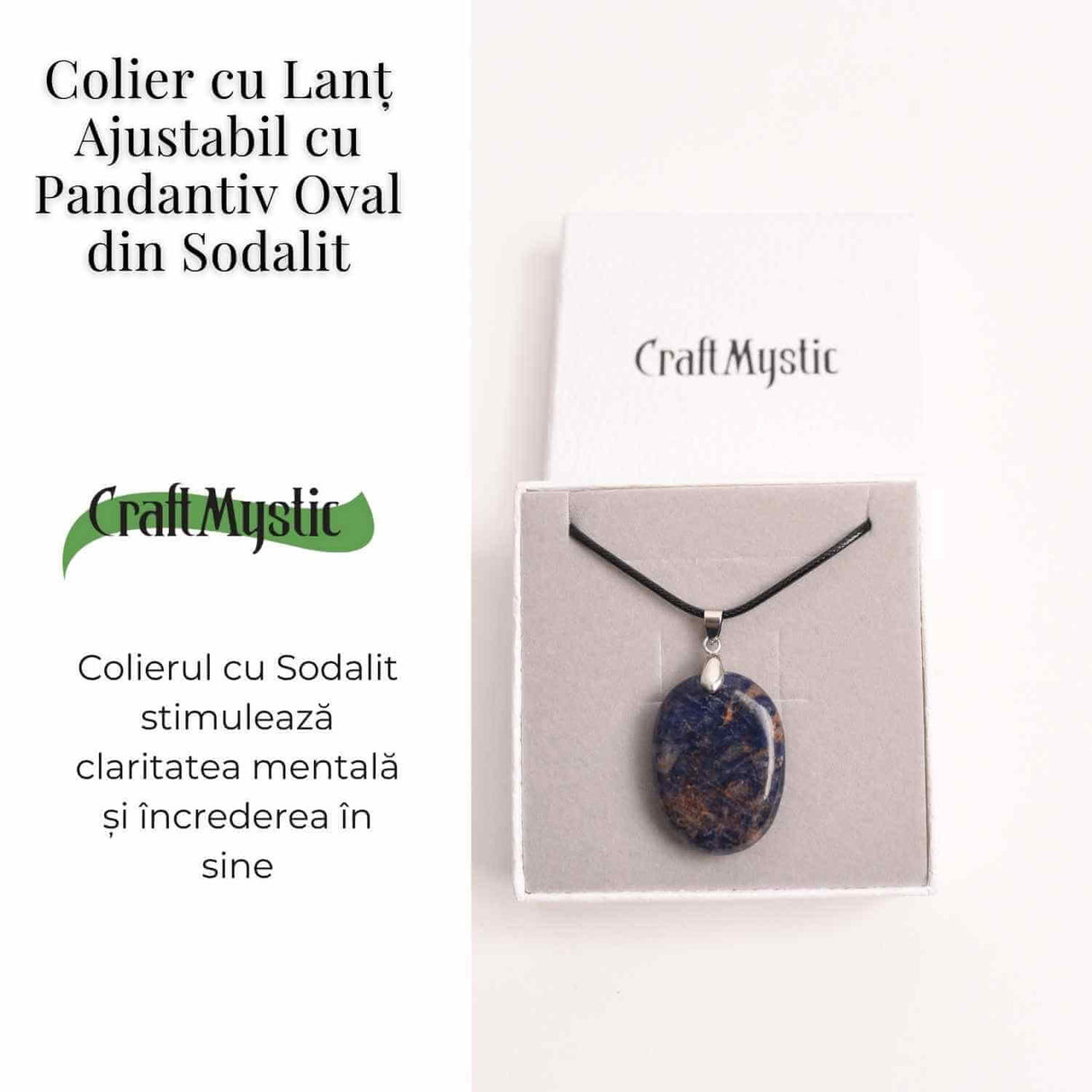 Colier cu Sodalit Natural - Claritate si Conexiune Spirituala