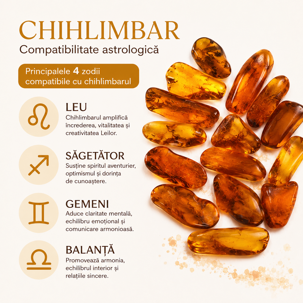 Pietre Naturale de Chihlimbar – Vitalitate, Caldura si Energie Pozitiva