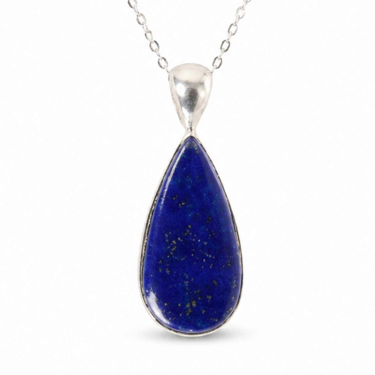 Colier argint 925 cu Lapis Lazuli lacrima – Claritate mentala si liniste interioara