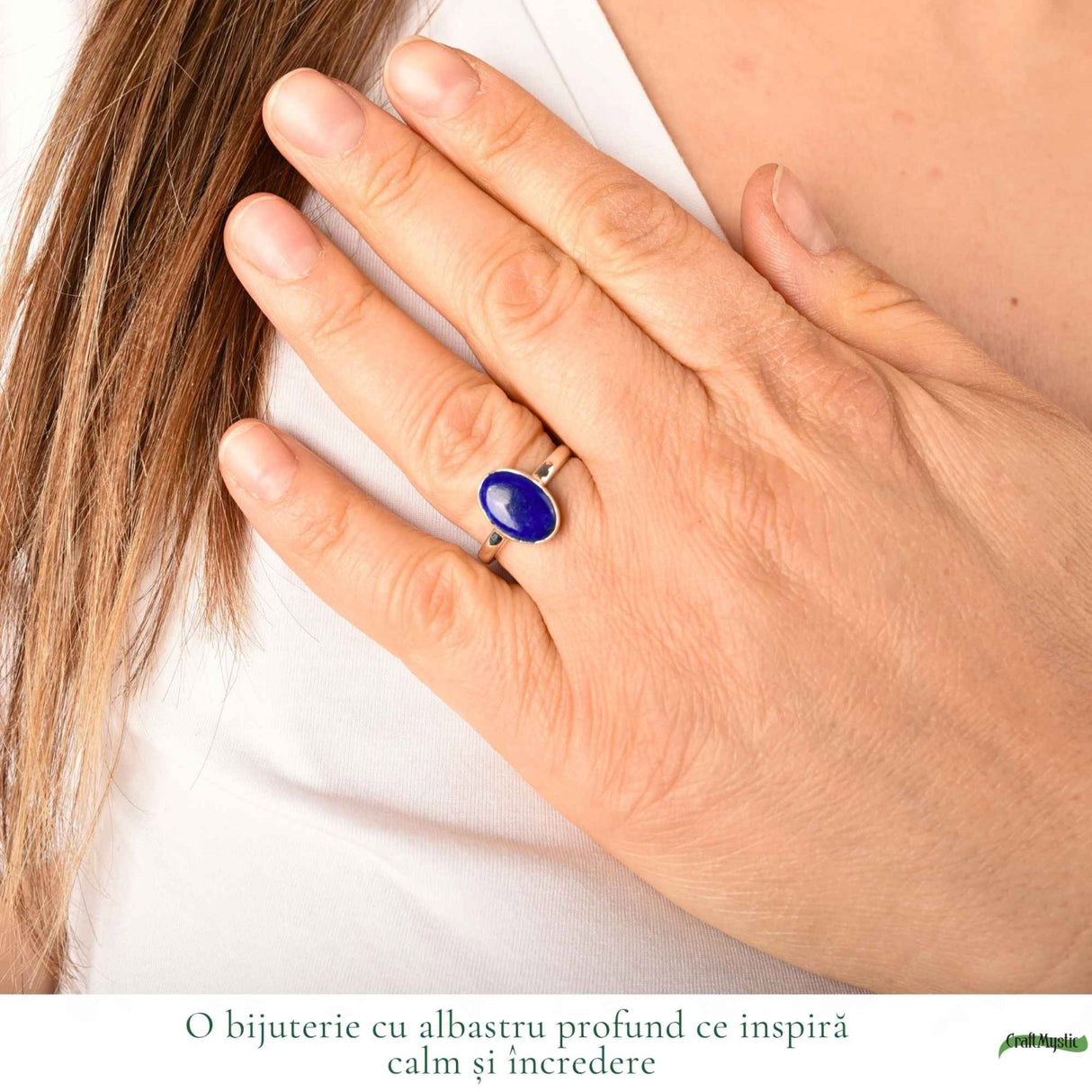 Inel argint 925 cu Lapis Lazuli oval – claritate si eleganta autentica