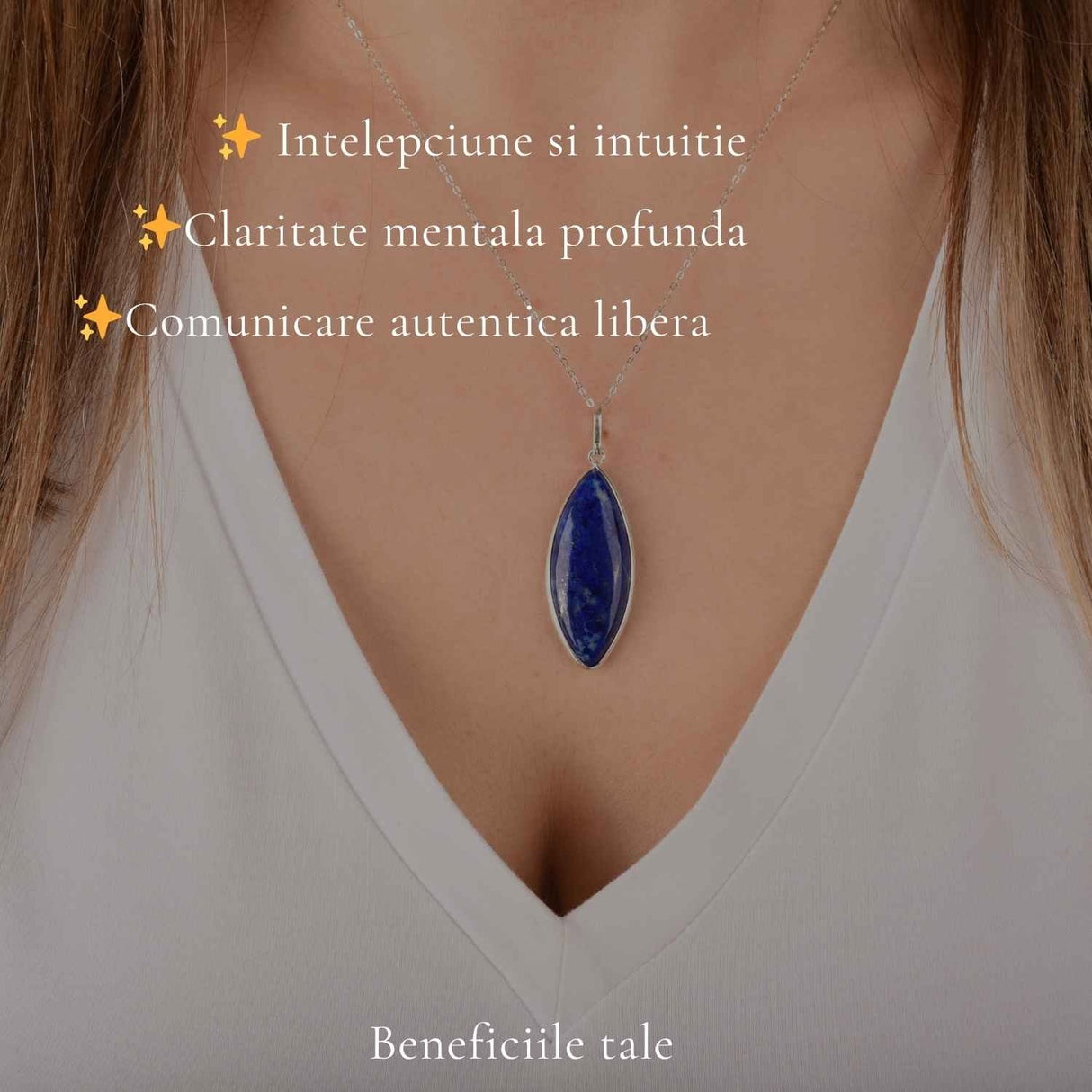Colier argint 925 cu Lapis Lazuli delicat – Claritate mentala si echilibru interior