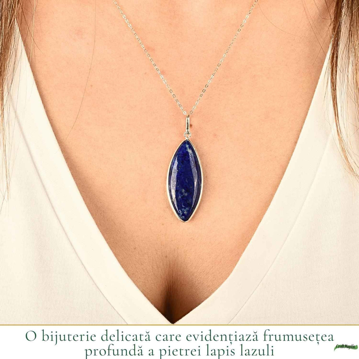 Colier argint 925 cu Lapis Lazuli delicat – Claritate mentala si echilibru interior