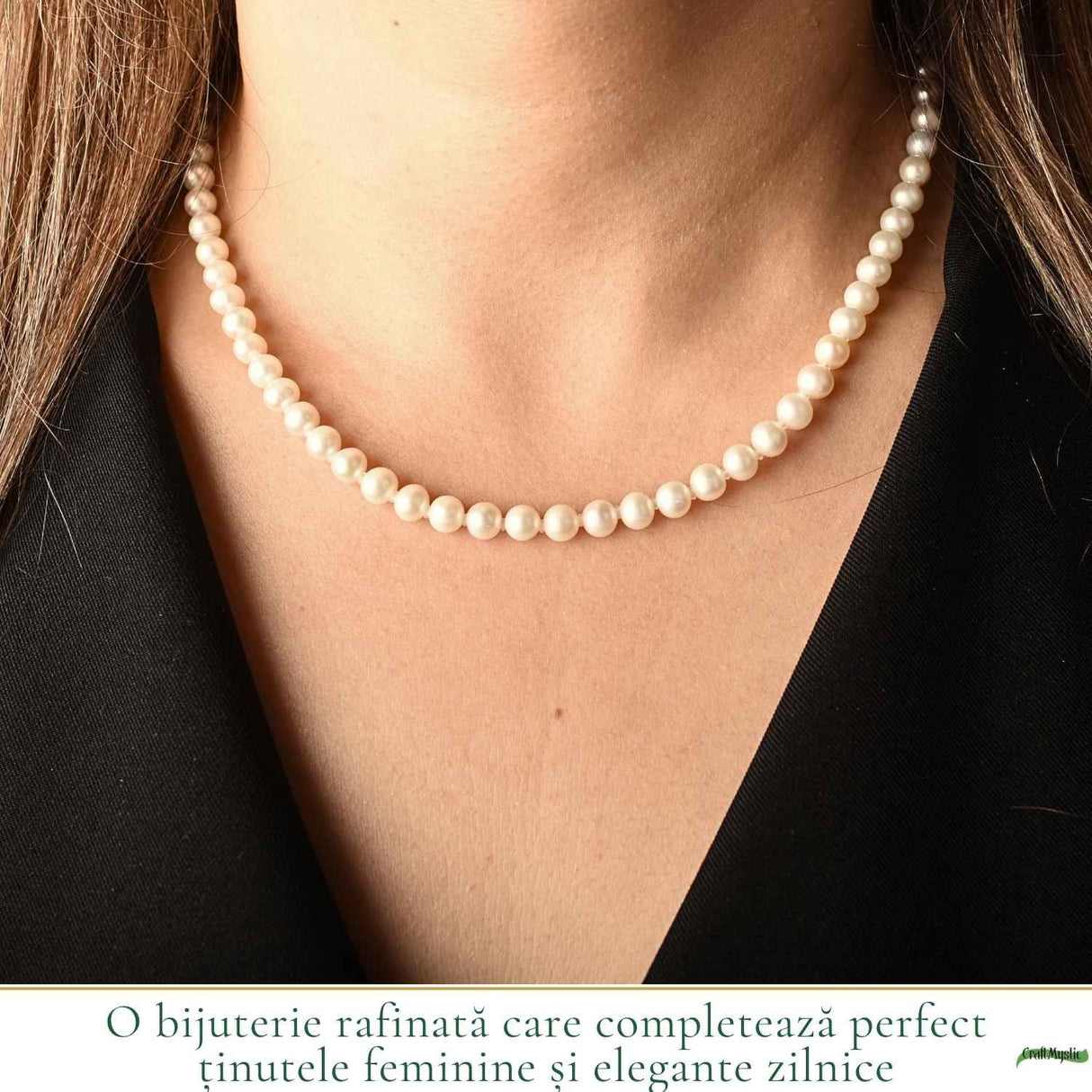 Colier Argint 925 cu Perle Naturale de Cultura – Delicatete si Eleganta Feminina