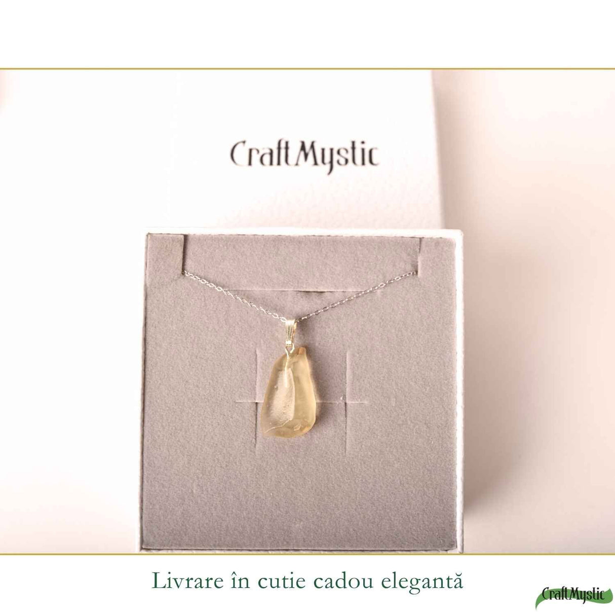 Colier Argint 925 cu Piatra Desertului Libian Neuniforma – Protectie si Echilibru