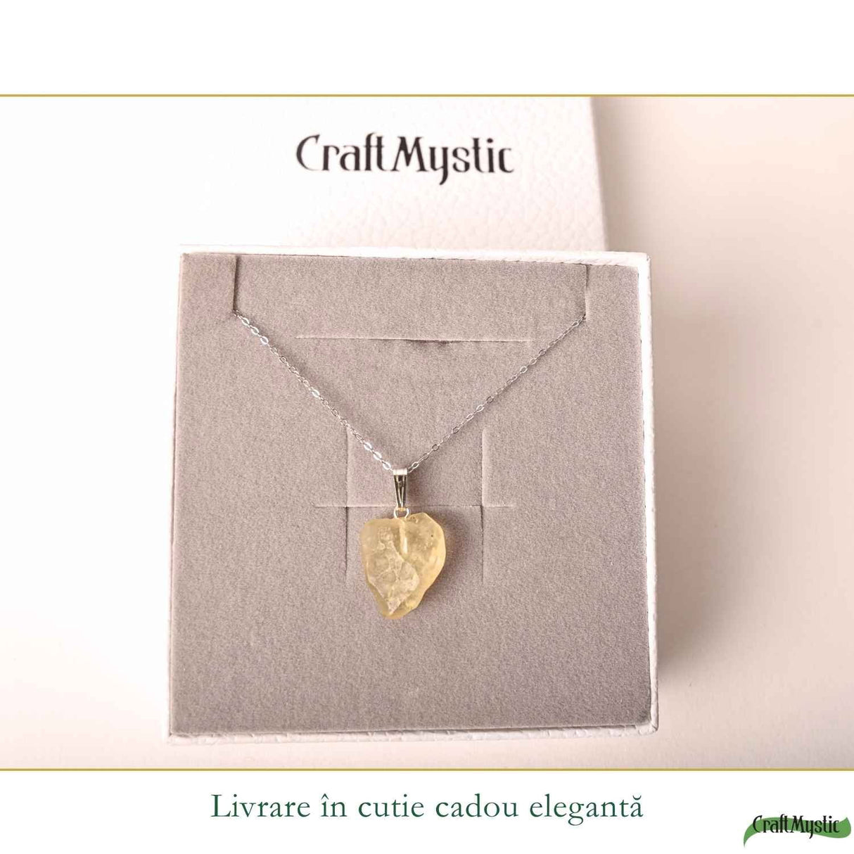 Colier Argint 925 cu Piatra Desertului Libian – Protectie si Claritate
