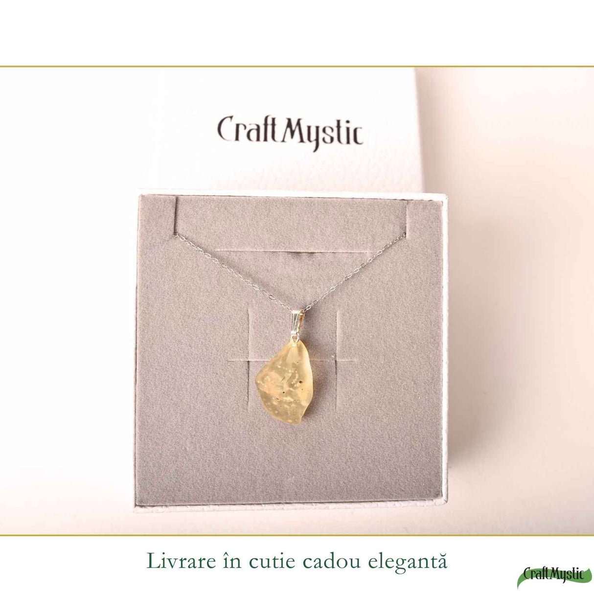 Colier Argint 925 cu Piatra Desertului Libian Neuniforma – Claritate si Protectie
