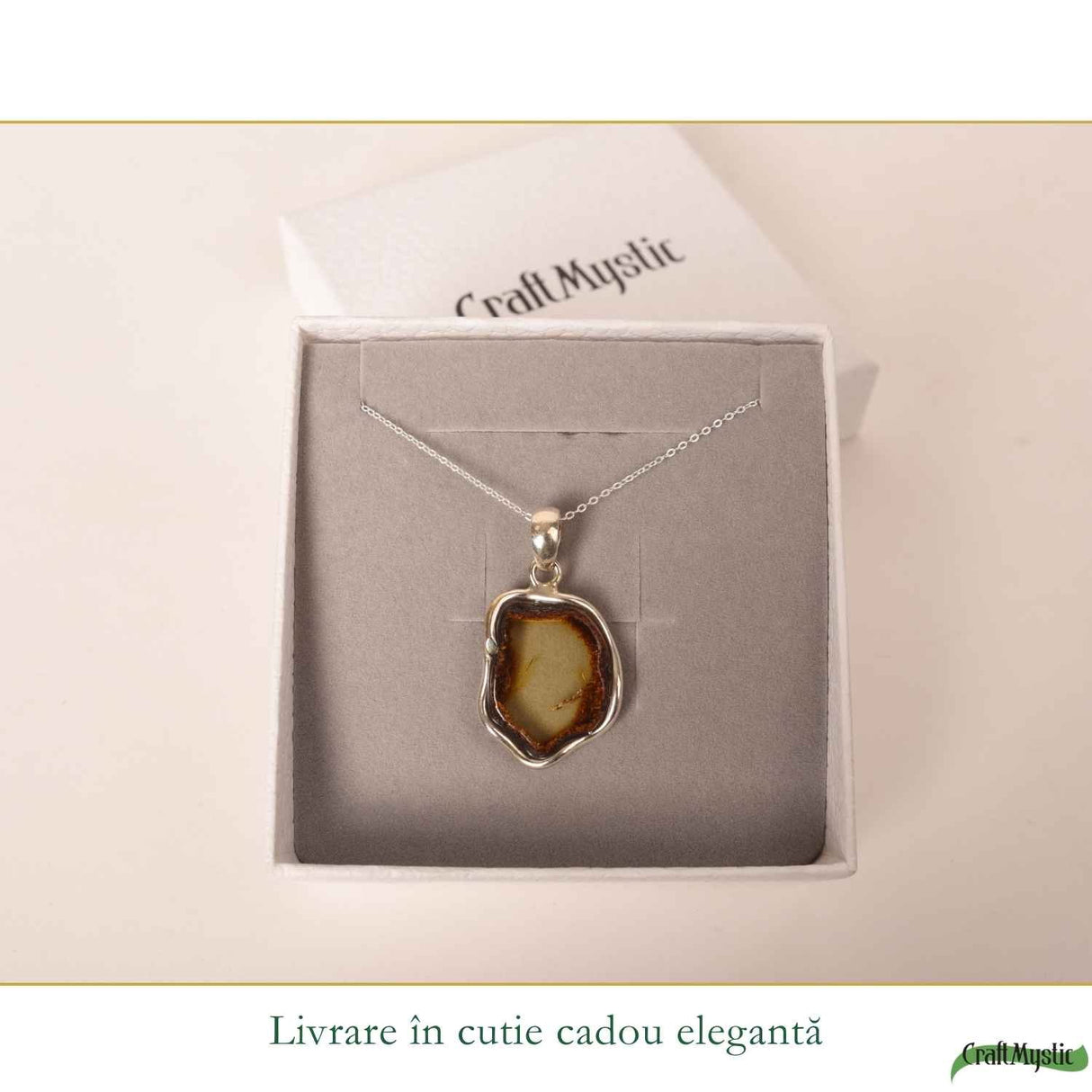 Colier Argint 925 Neuniform cu Chihlimbar Natural - Energie si Protectie Solara