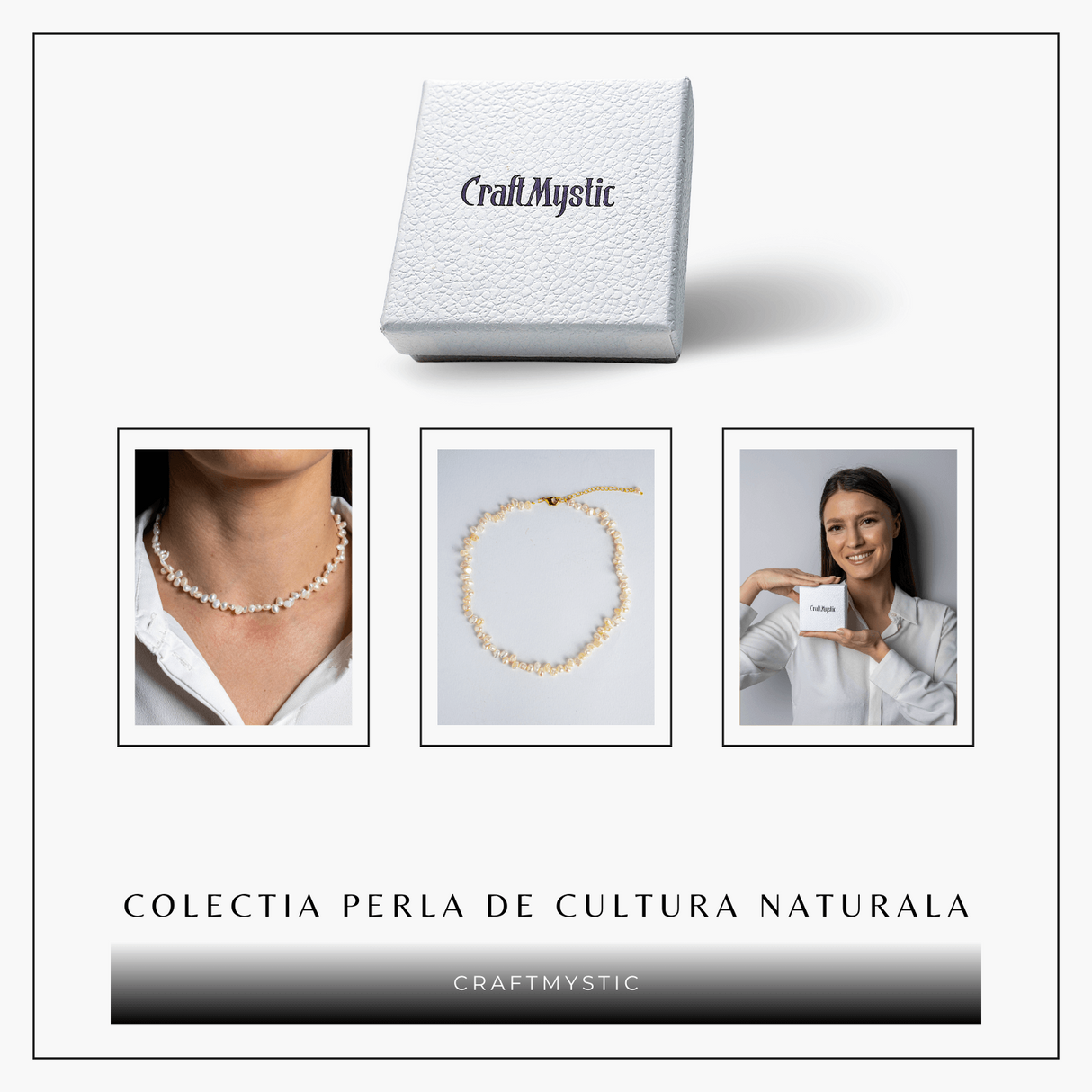 Colier choker cu perle design baroc - Eleganta naturala, mereu la moda