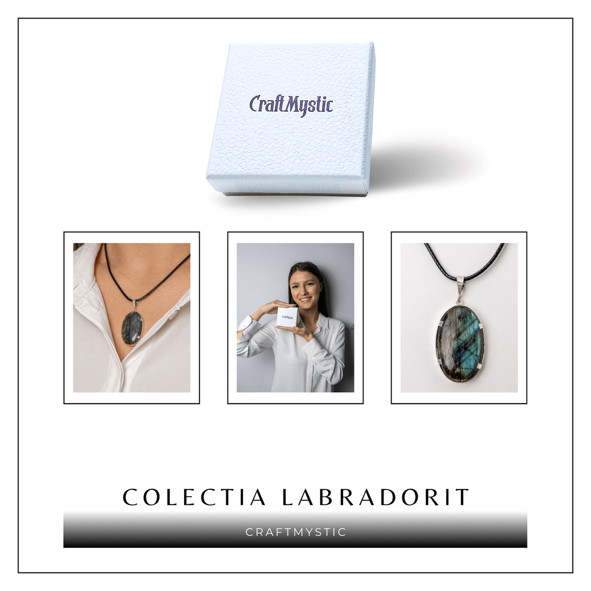 Colier cu Labradorit Oval - Stralucire Mistica si Protectie Energetica
