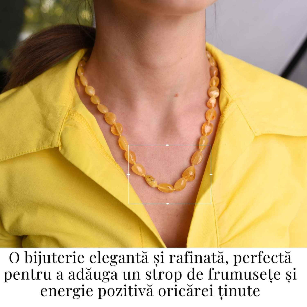 Colier Chihlimbar Galben Baltic Natural - Protectie Energetica si Vindecare - Copie