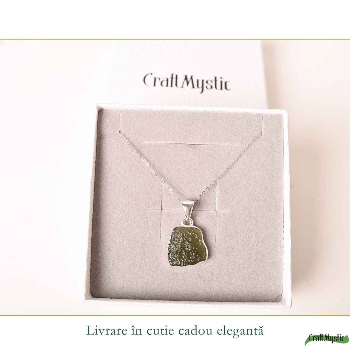 Colier argint 925 cu moldavit brut neuniform – transformare si claritate interioara