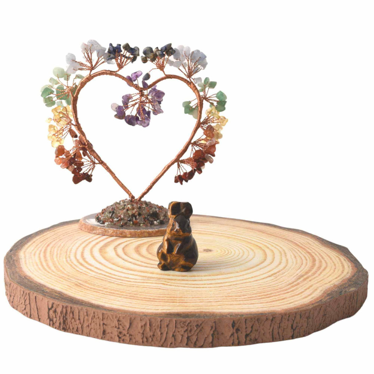 Figurina 4 cm cu forma de iepure sculptata manual din Ochi de tigru natural - Cristale si pietre vindecatoare semipretioase cu animale