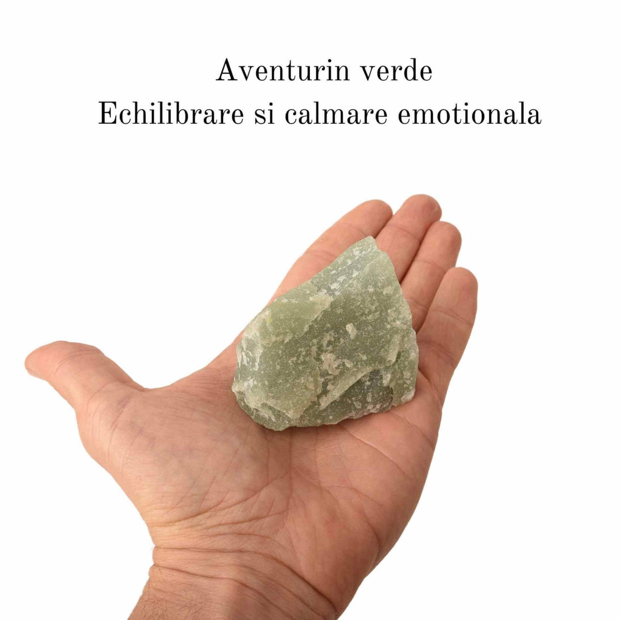 Cristal natural unicat Aventurin Verde pietre brute 8-9 cm - Pietre semipretioase pentru echilibru si calmare emotionala
