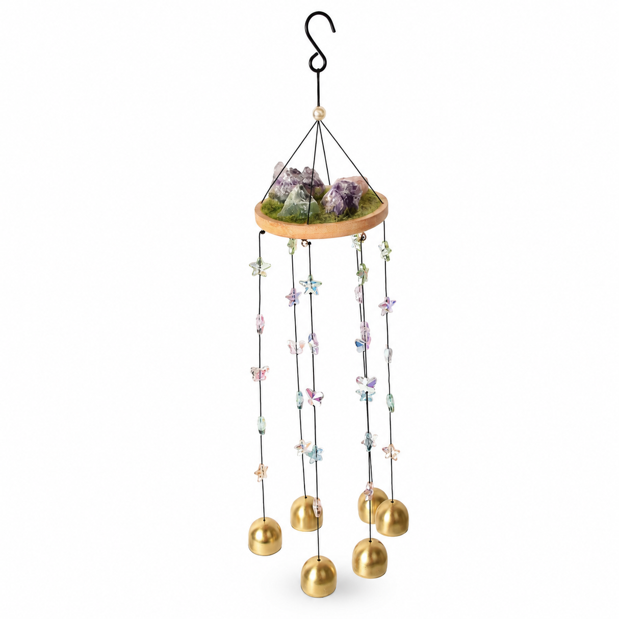Ornament Decorativ cu Ametist, Cuart Roz și Aventurin Natural – Armonie și Energie Pozitivă