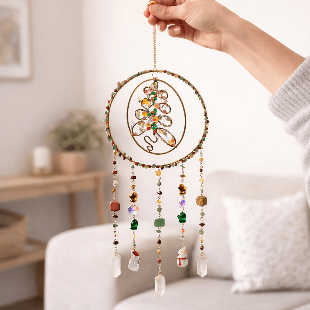 Dreamcatcher cu Pietre Naturale – Stabilitate, Echilibru si Claritate Interioara