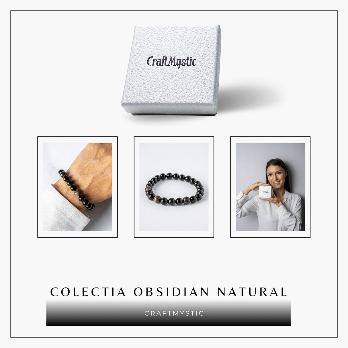 Claritate si Protectie - Bratara din Obsidian Auriu Natural de 8mm