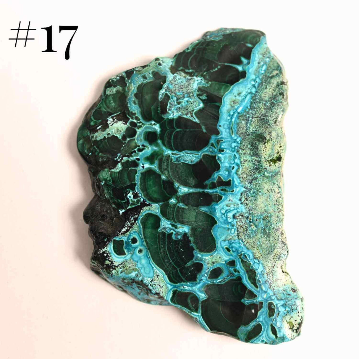 Felie unicat cu Malachit, Crisocola, Stalactite, Cornetite - Protectie si echilibru energetic #1