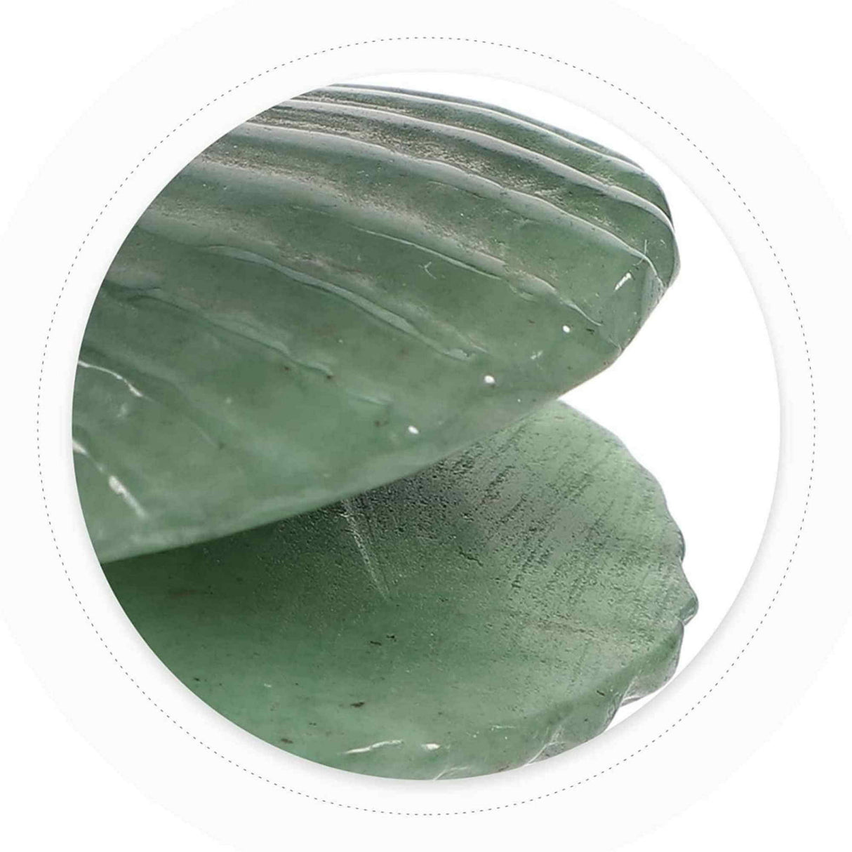 Figurina 4 cm din cristal natural Aventurina verde in forma de scoica, ornamente pentru acvariu, marturie tip cadou de nunta, proiecte DIY