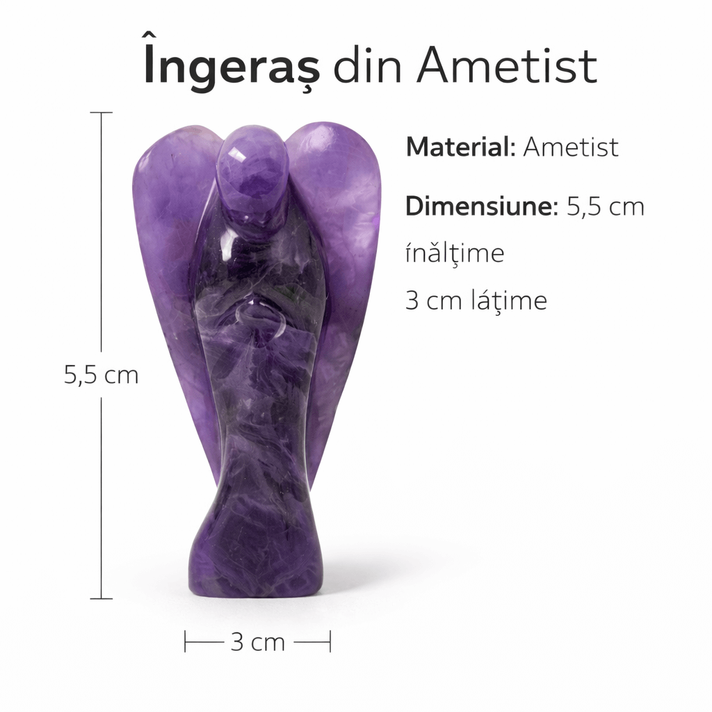Inger din Ametist – Protectie Divina, Liniste Interioara si Claritate Spirituala