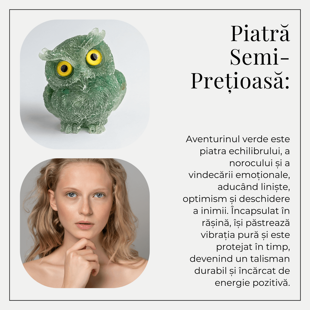Bufnita din Aventurin Verde - Simbolul Intelepciunii si Norocului