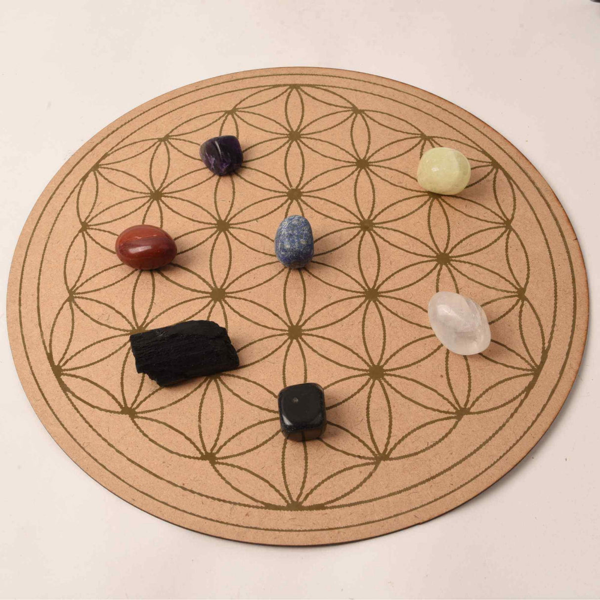 Grila din Placaj pentru Cristale cu Modelul Metatron Diametru 29 cm