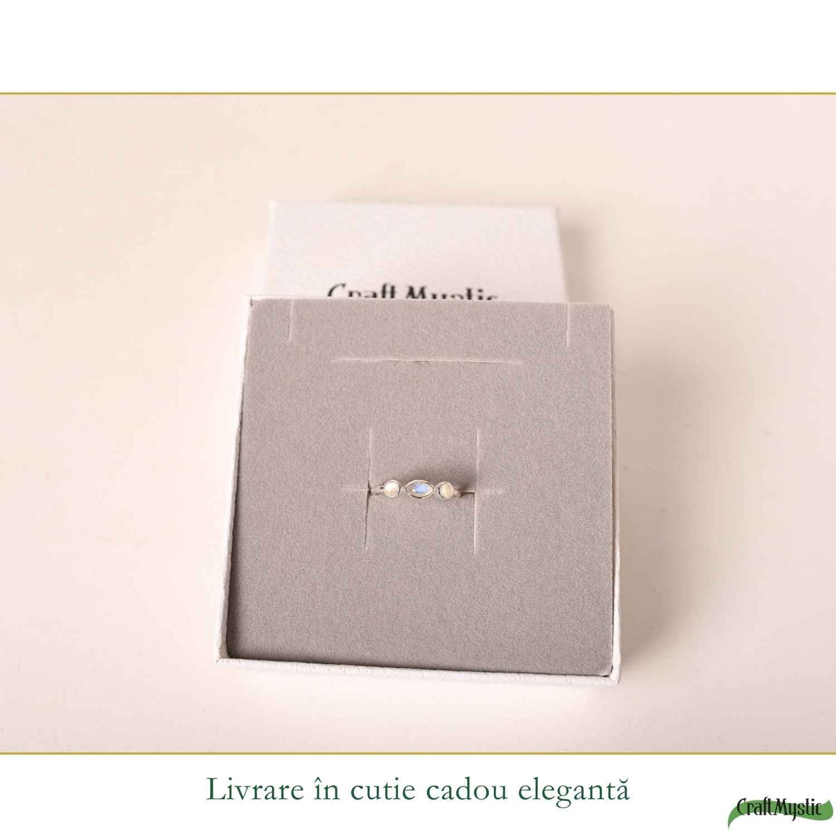 Inel Argint 925 Triplu cu Piatra Lunii Fatetata – Intuitie si Delicatete