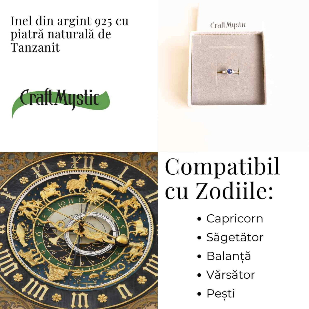 Inel Argint 925 cu Tanzanit Lacrima - Vindecare si Claritate Interioara
