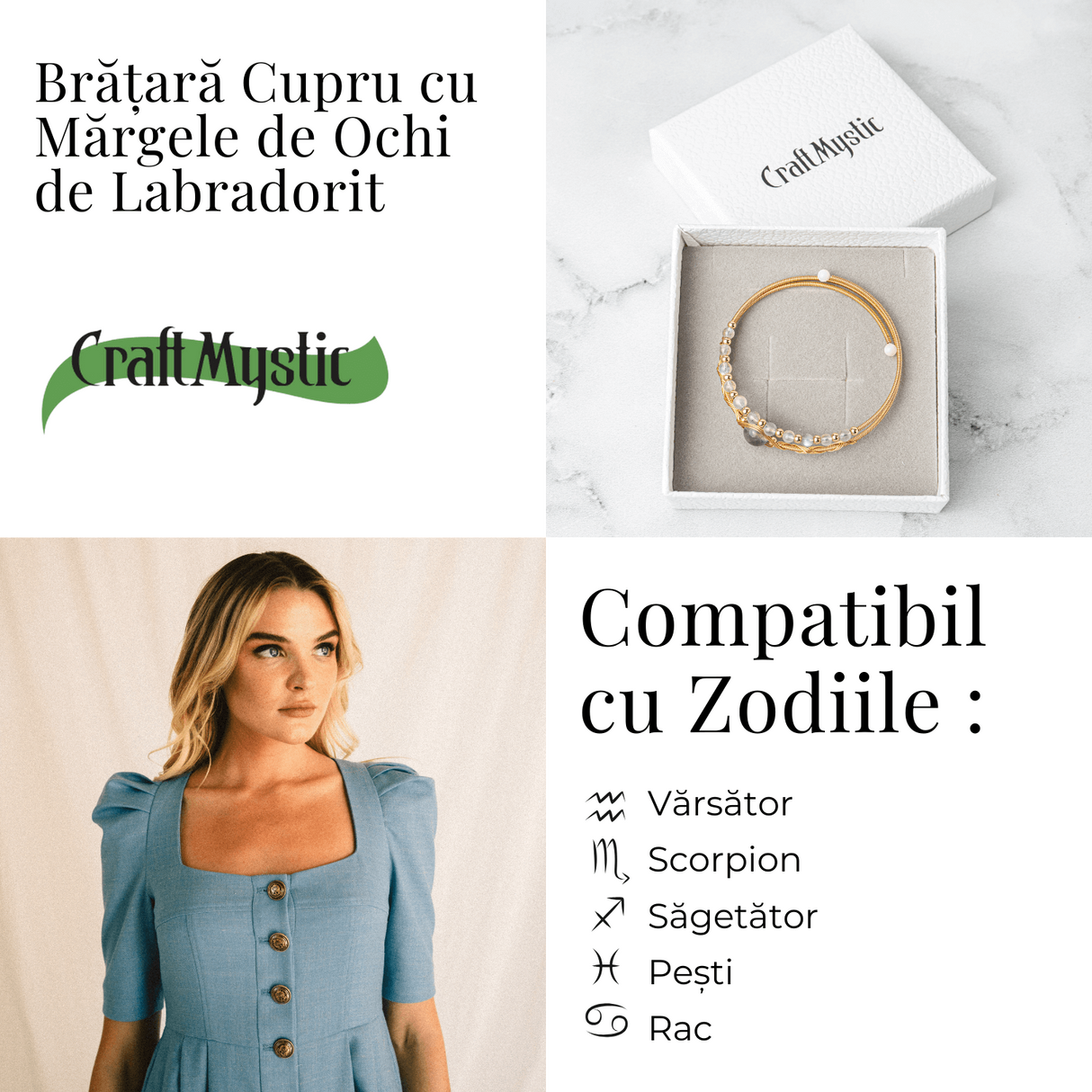 Intuitie si Transformare - Bratara din Labradorit Natural