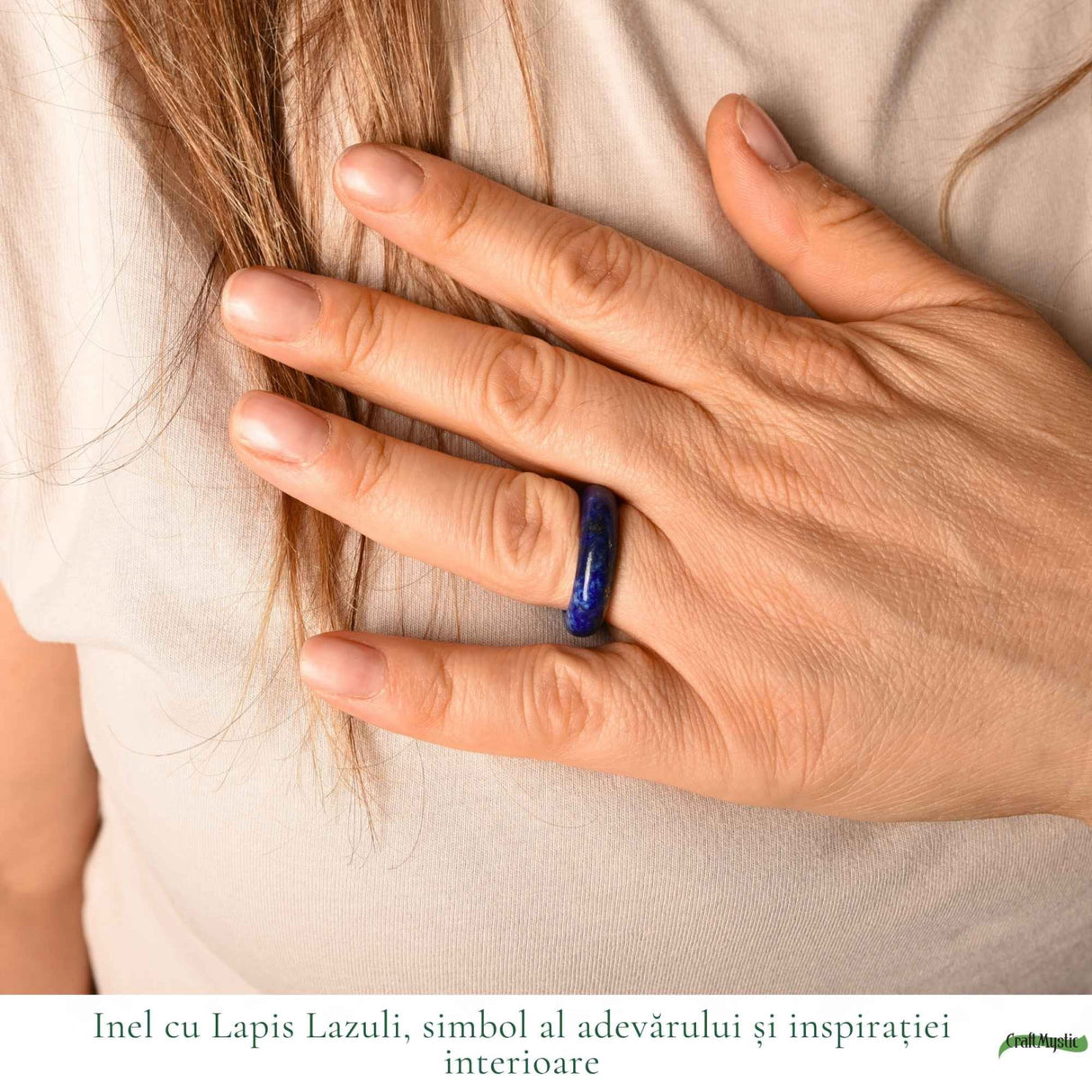 Inel cu Lapis Lazuli Natural turnat – Claritate Mentala si Comunicare Autentica