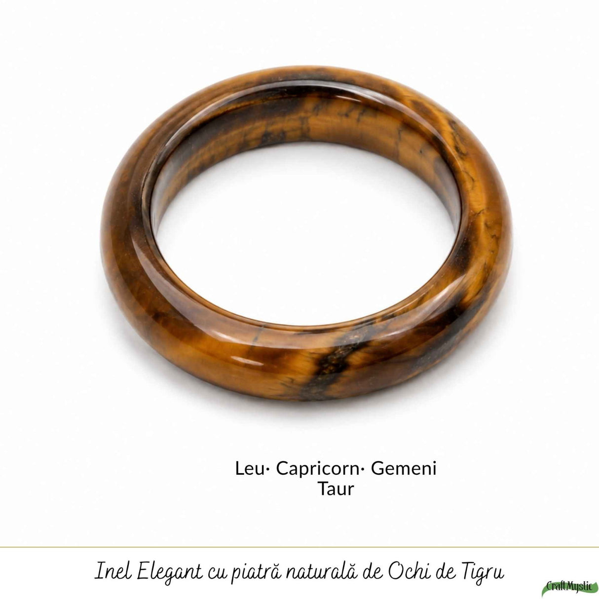 Inel cu Ochi de Tigru Natural turnat – Curaj, Incredere si Energie Pozitiva