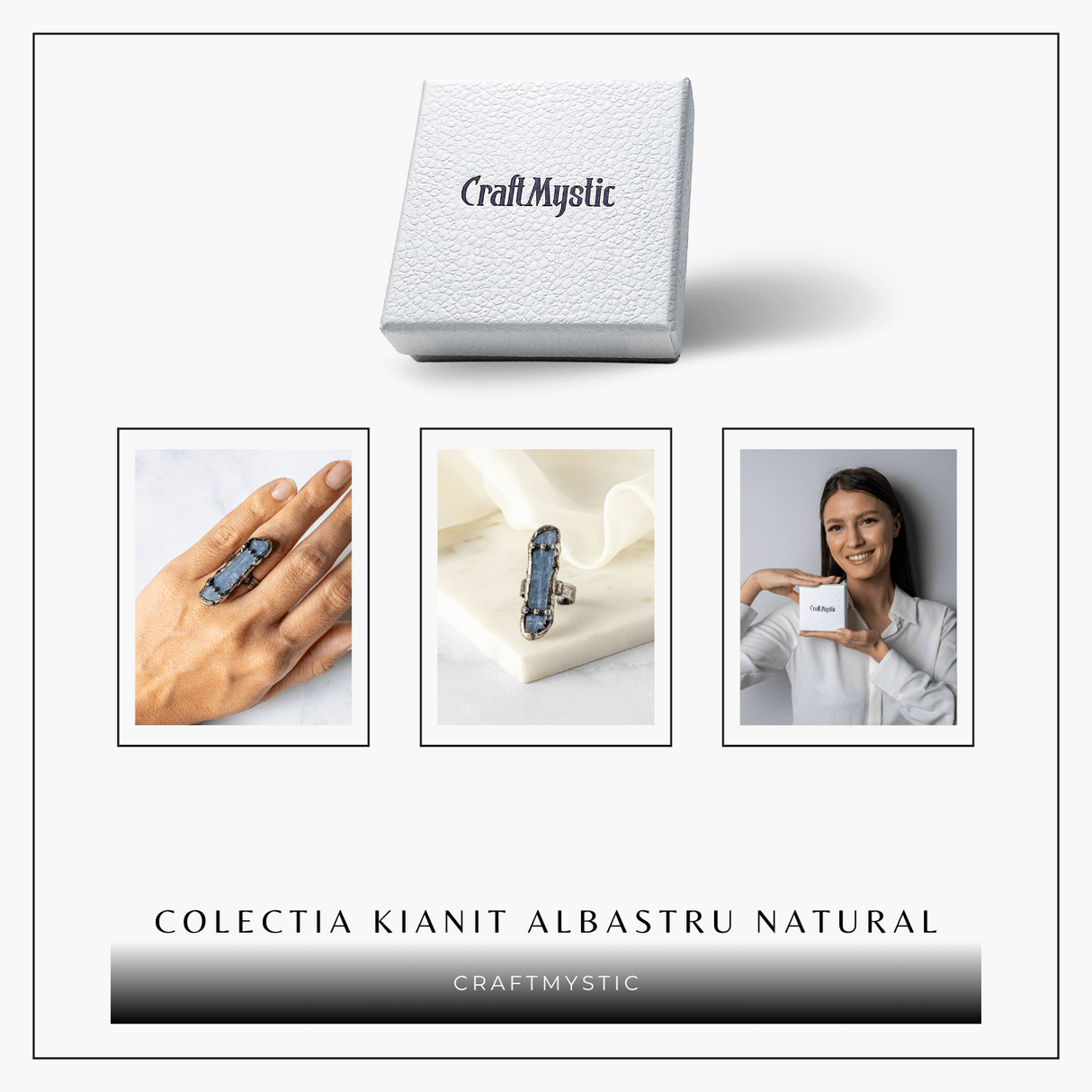 Inel Vintage din Kianit Albastru Natural - Claritate si Echilibru Interior