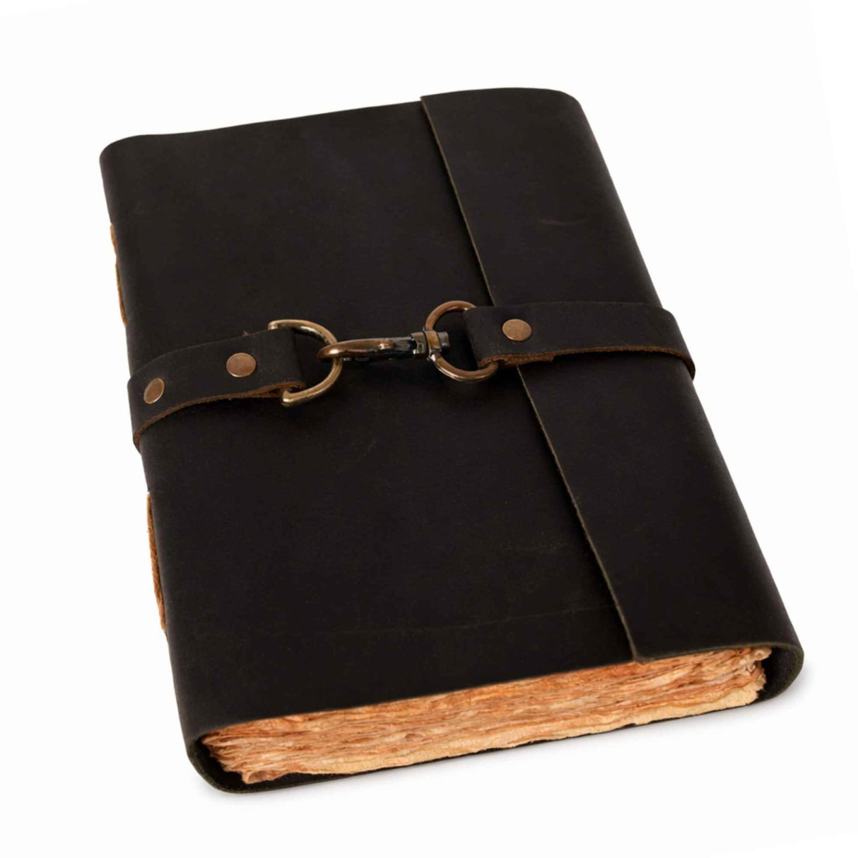 Jurnal din piele naturala cu hartie din bumbac galbena 17x13 cm – Eleganta si autenticitate