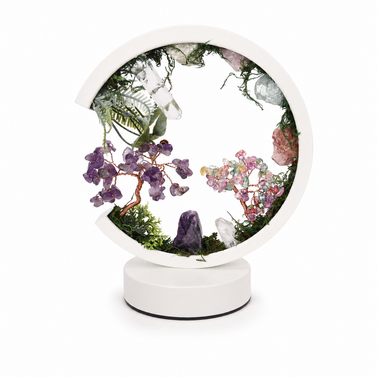 Lampa Rotunda cu Pietre Naturale – Armonie, Echilibru si Energie Pozitiva