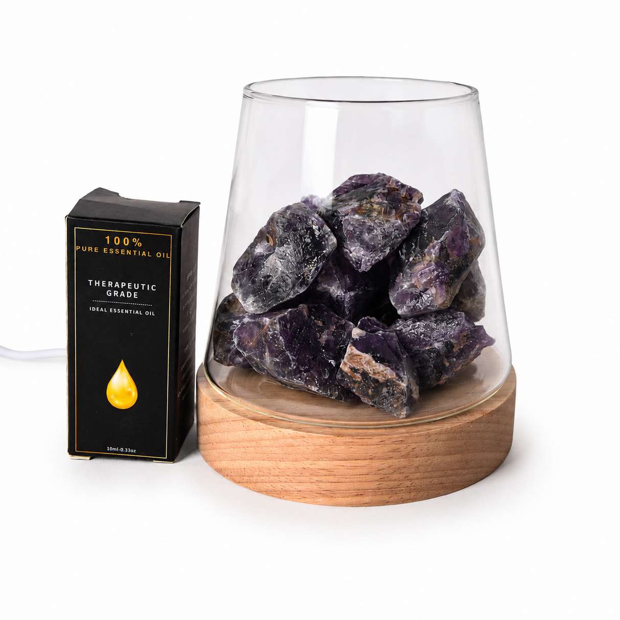 Lampa cu Ametist Brut Natural – Relaxare si Atmosfera Armonioasa