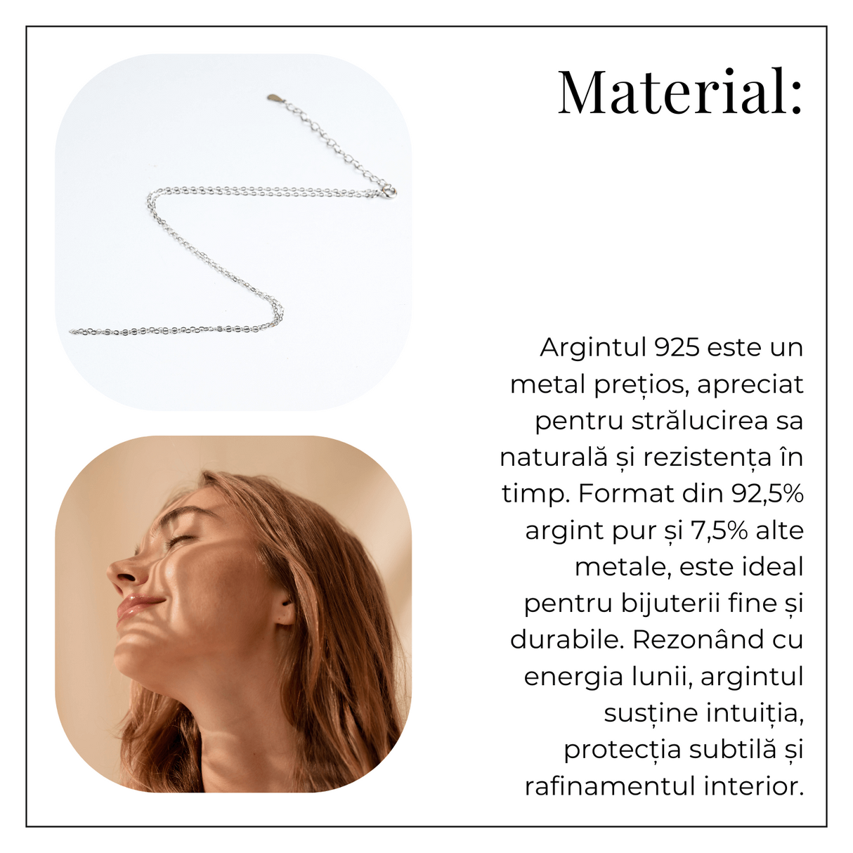 Lant reglabil pentru Bijuterii din Argint 925 - Stil Minimalist si Elegant