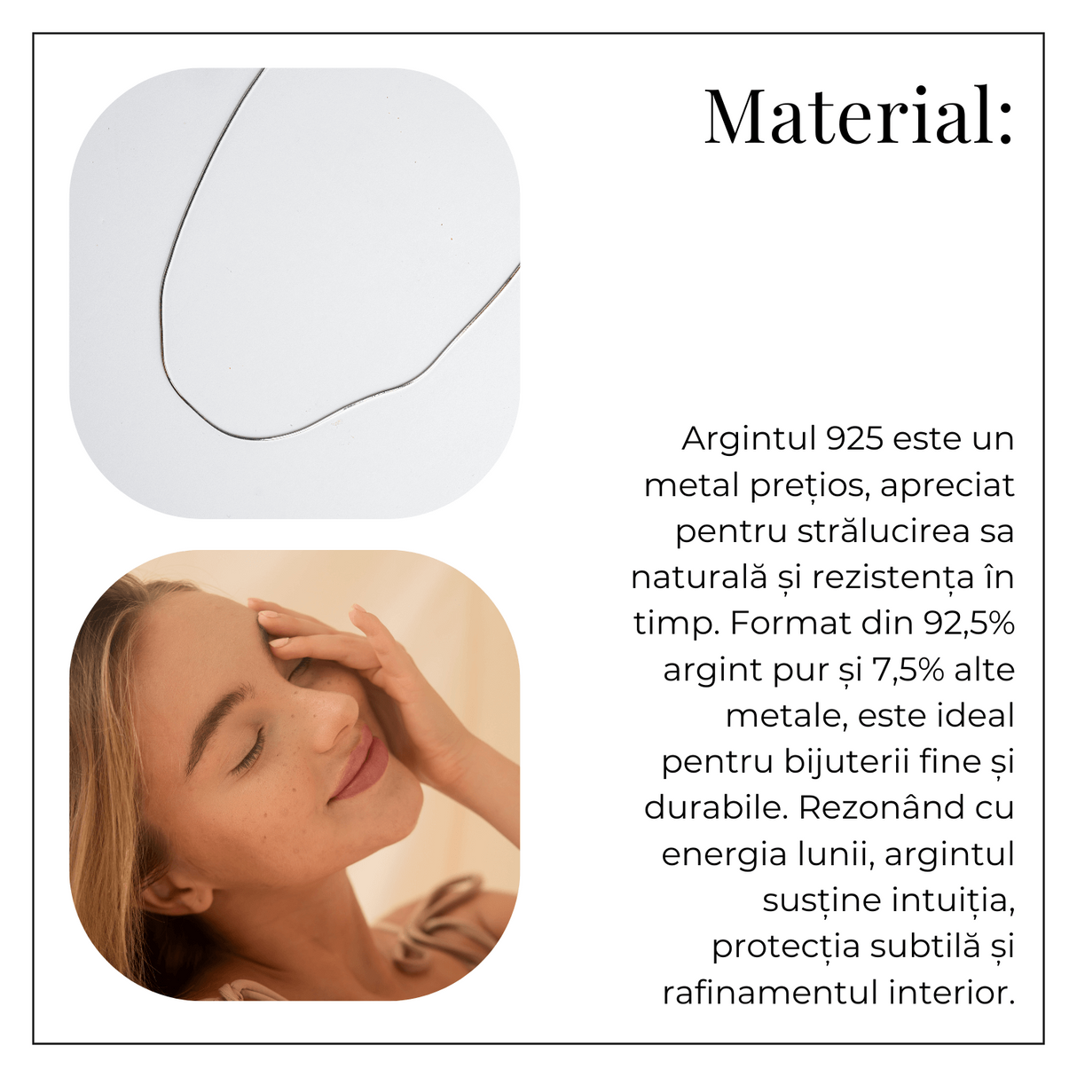 Lant Ajustabil Tip Sarpe din Argint 925 - Ajustabil 40+5 cm