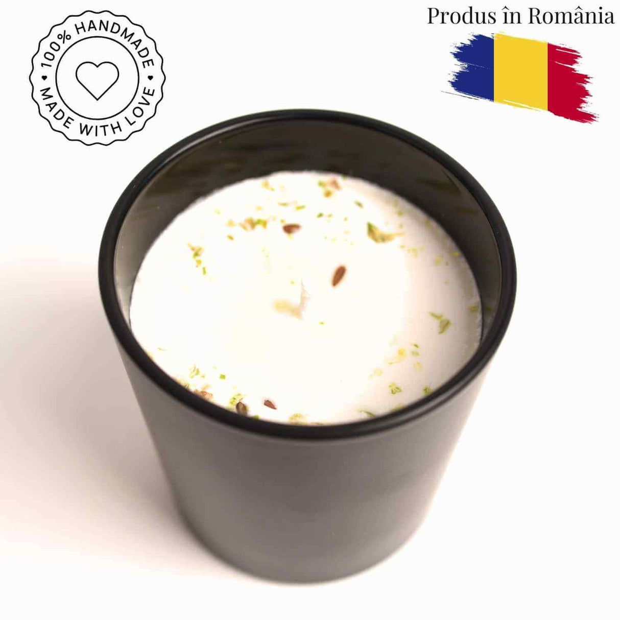 Lumanare cu ulei esential de patchouli, vanilie & lavanda – Relaxare si echilibru total