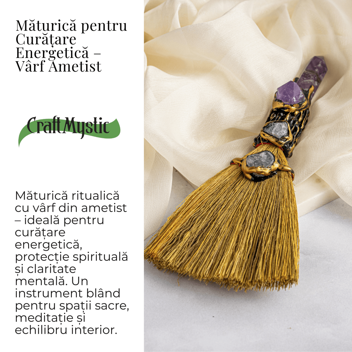 Maturica pentru curatare energetica - Varf Ametist natural