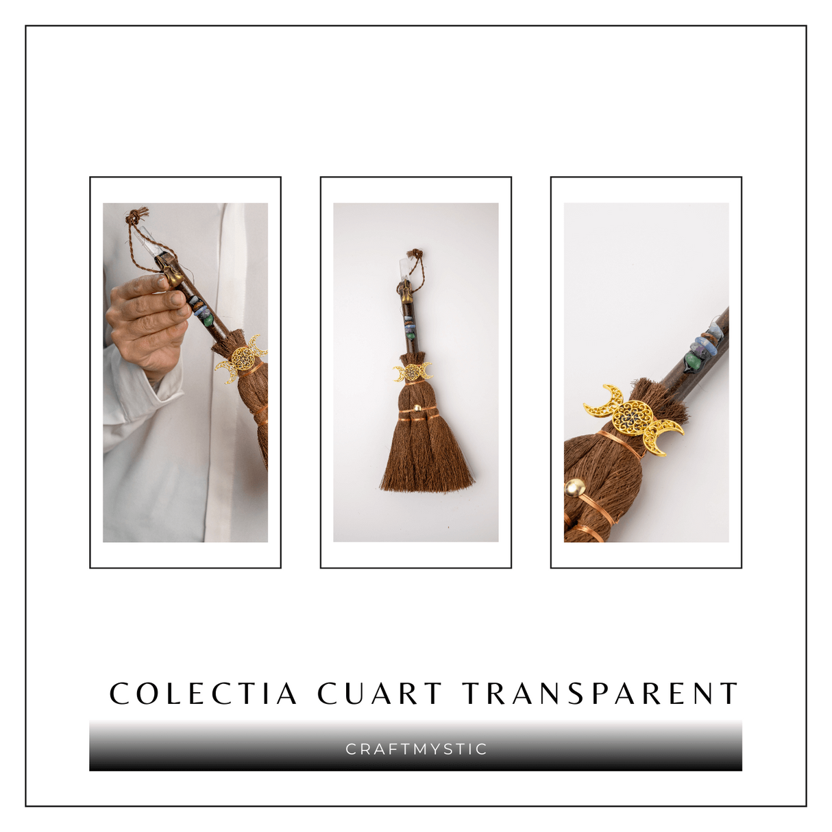 Maturica Energetica cu Cuart Transparent si Pietre Chakre - Claritate, Lumina si Protectie Sacra