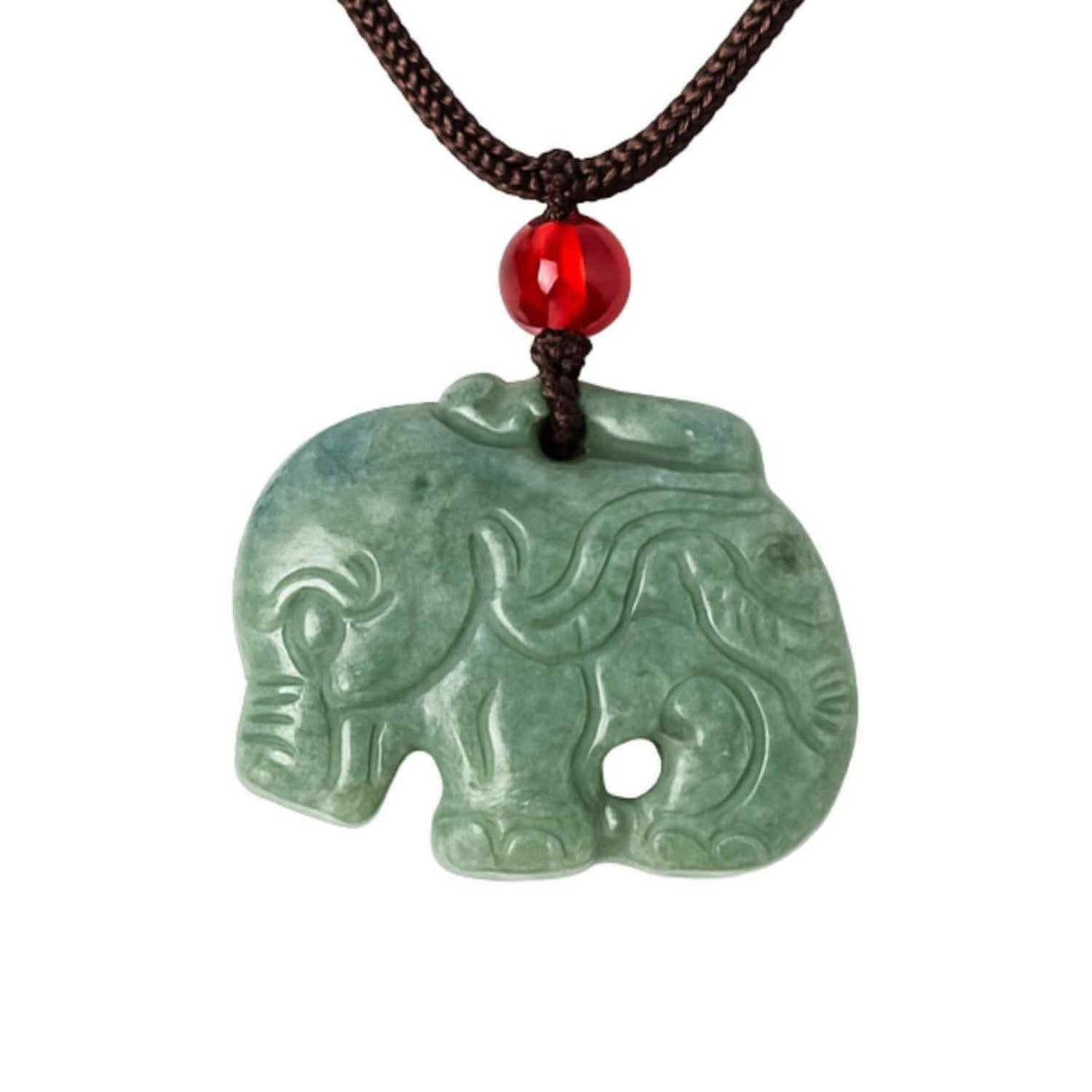 Noroc si Protectie - Colier Elefant din Jad Natural de Rusia