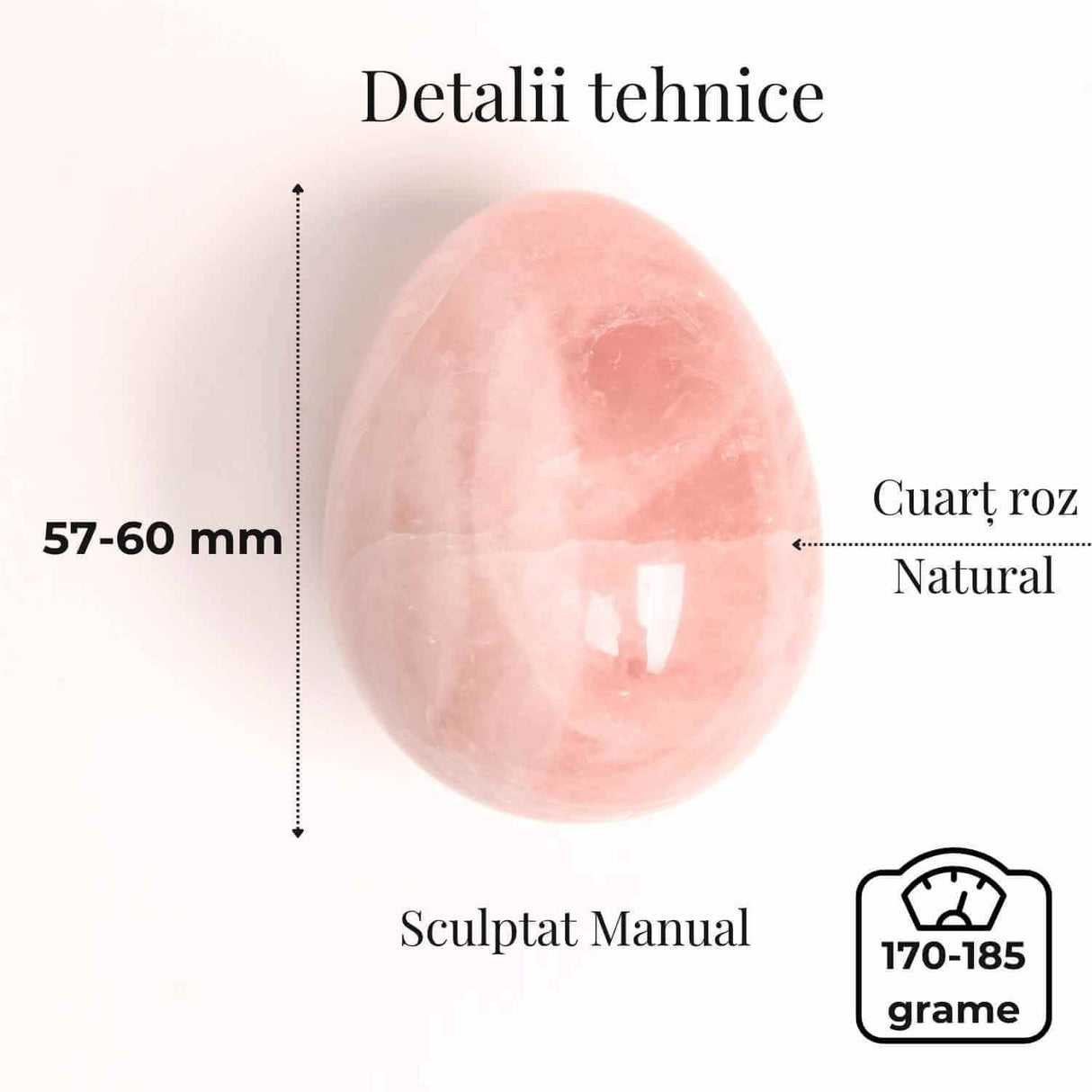Ou din Cuart Roz Natural - Pacea si Armonia in Palma Ta
