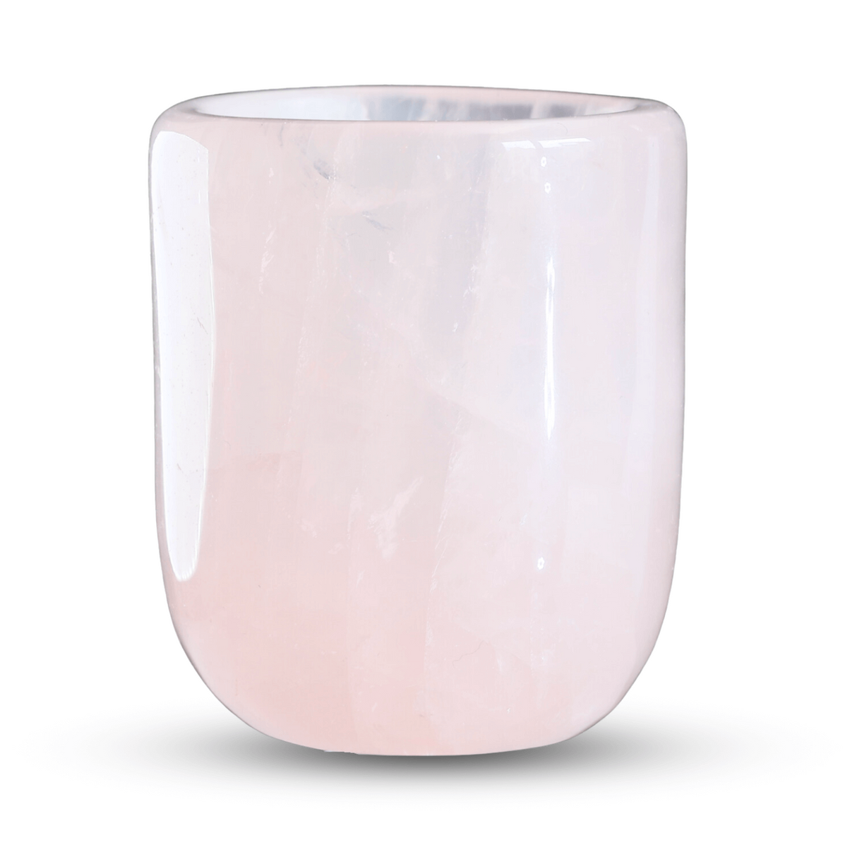 Pahar din Cuart Roz Natural, Sculptat Manual, 75 mm - Armonizare si Relaxare