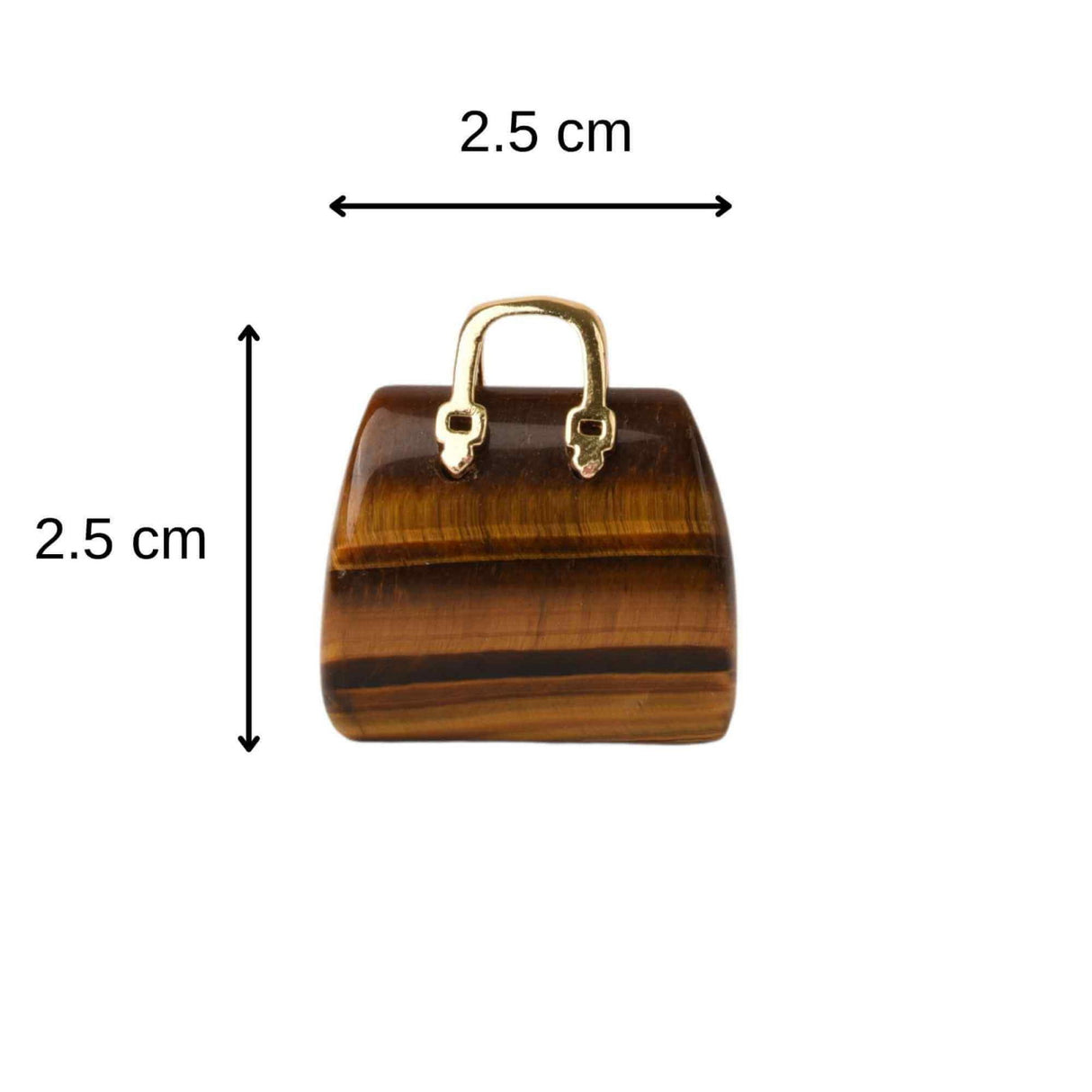 Pandantive 2.5 cm din piatra naturala Ochi de tigru, in forma de geanta - Accesorii din piatra pentru realizarea de bijuterii, cercei, colier