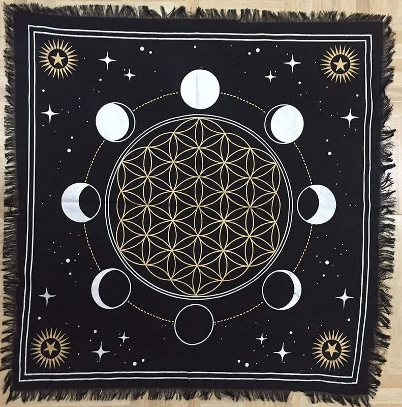 Panza Sacra pentru altar magic - Design Moon Phases - Vrajitorie Tarot Wiccani Spiritualitate