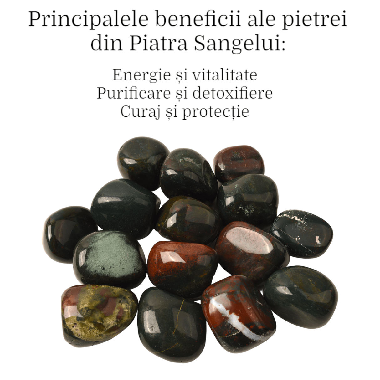Piatra rulata din Piatra Sangelui natural- Energie si Vitalitate pentru Viata Ta 2-3 cm