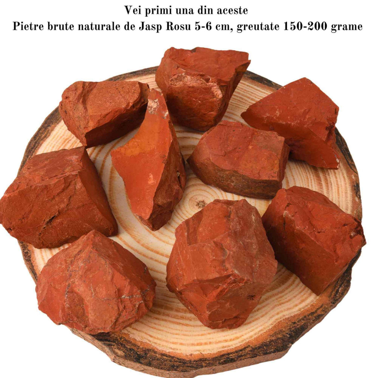 Piatra Bruta Naturala Jasp Rosu - Energie Pozitiva si Echilibru Emotional, Dimensiuni 4-5 cm