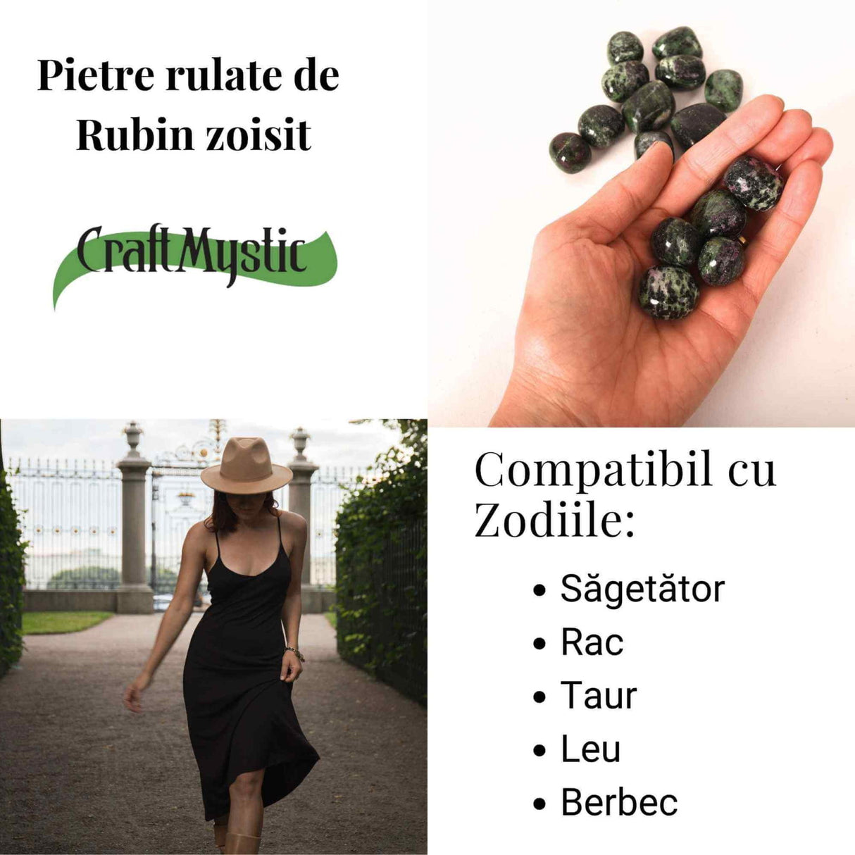 Piatra rulata de Rubin zoisit - Intalnirea dintre forta inimii si echilibrul interior