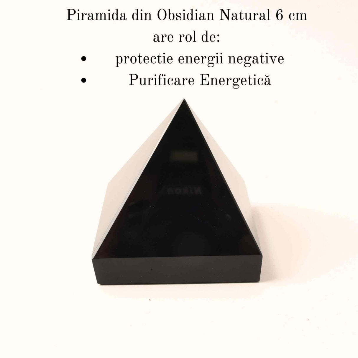 Piramida de Obsidian Natural, 60 mm - Protectie si Purificare Energetica